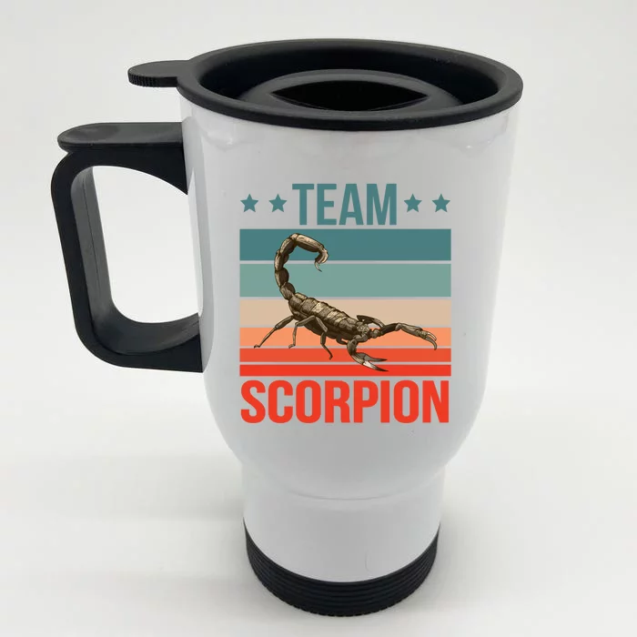 Team Scorpion Quote Animal Scorpion Great Gift Front & Back Stainless Steel Travel Mug