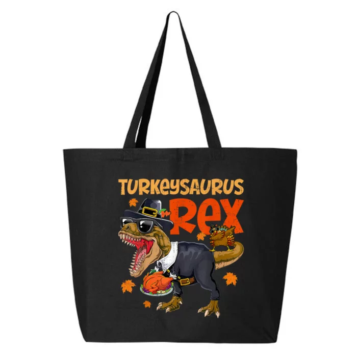 Turkey Saurus Rex Thanksgiving Dinosaur Turkey 25L Jumbo Tote