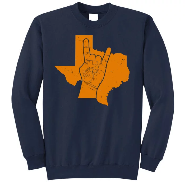 Texas State Rock N Roll Tall Sweatshirt