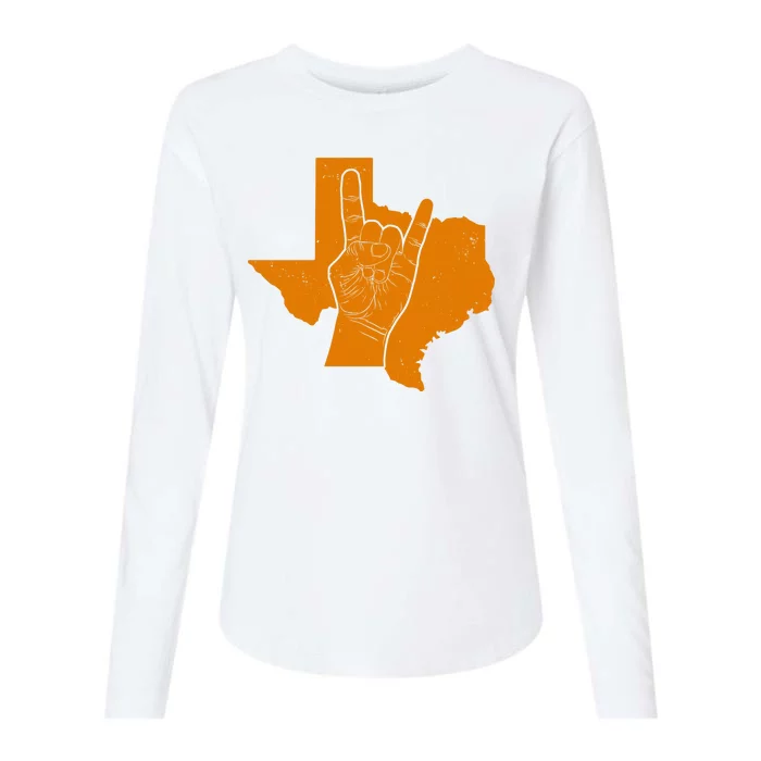 Texas State Rock N Roll Womens Cotton Relaxed Long Sleeve T-Shirt