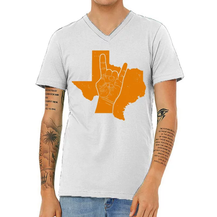 Texas State Rock N Roll V-Neck T-Shirt