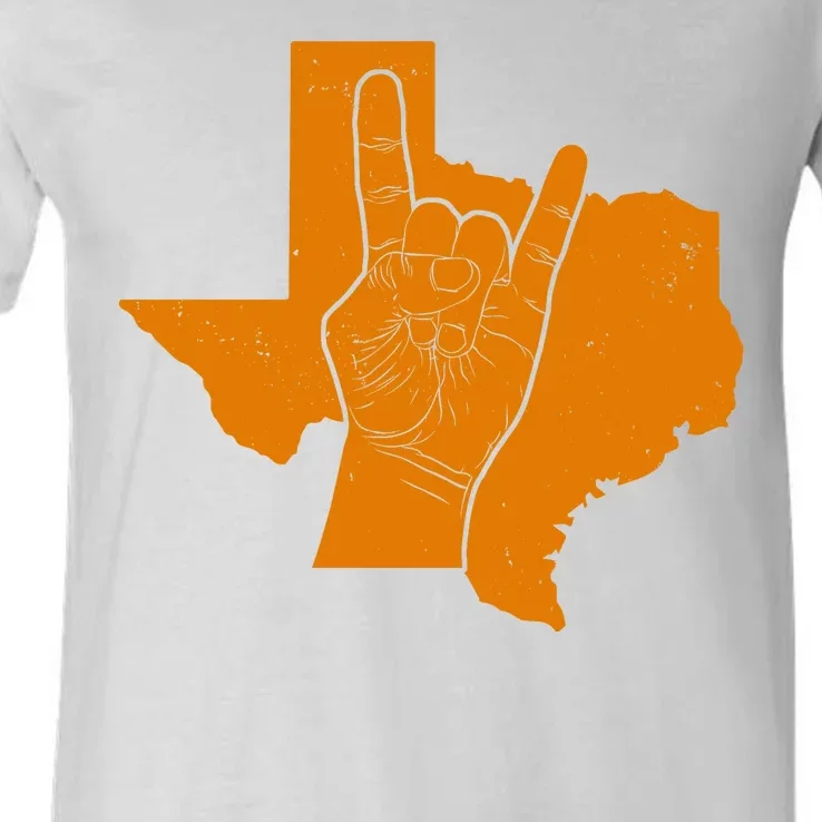 Texas State Rock N Roll V-Neck T-Shirt