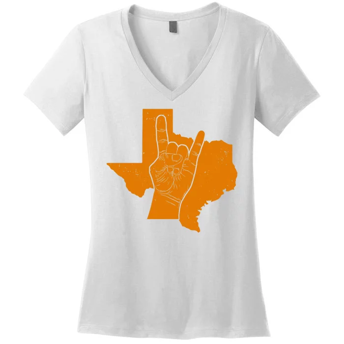 Texas State Rock N Roll Women's V-Neck T-Shirt