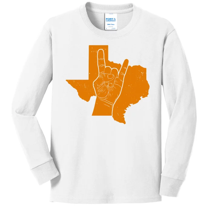 Texas State Rock N Roll Kids Long Sleeve Shirt