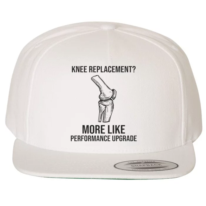 Therapy Surgery Recover Knee Injury Funny Knee Replacement Wool Snapback Cap