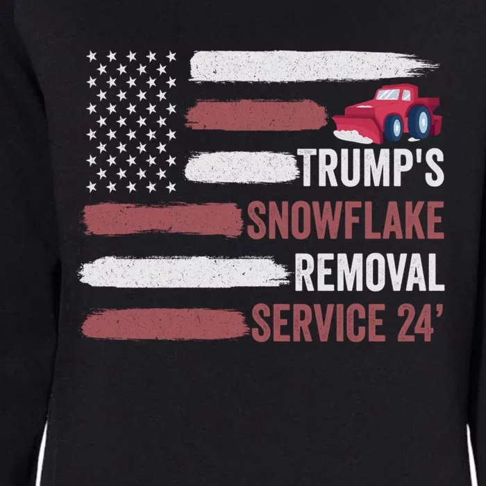 Trumps Snowflake Removal Service Fourth Of July Trump 2024 Cute Gift Womens California Wash Sweatshirt