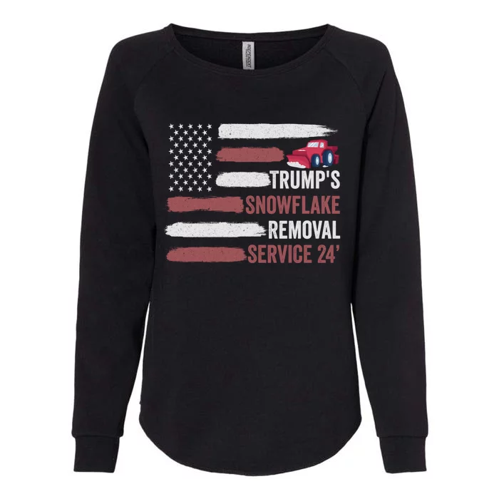 Trumps Snowflake Removal Service Fourth Of July Trump 2024 Cute Gift Womens California Wash Sweatshirt