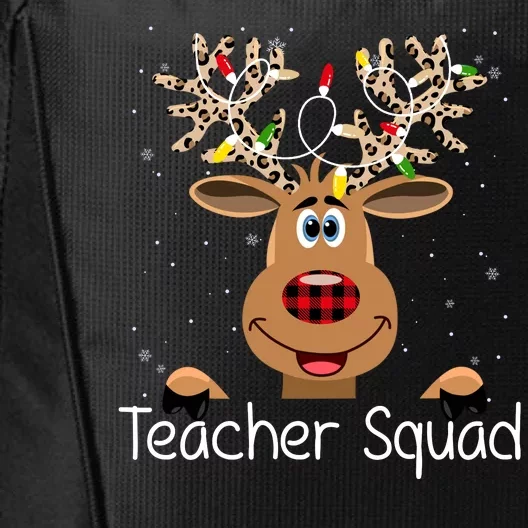 Teacher Squad Reindeer Christmas Holiday City Backpack