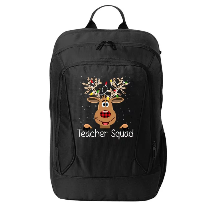 Teacher Squad Reindeer Christmas Holiday City Backpack