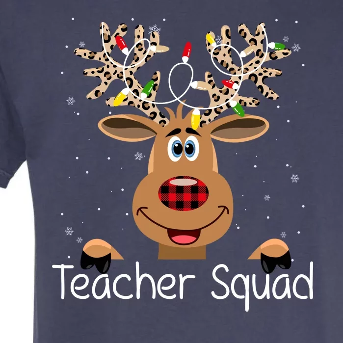 Teacher Squad Reindeer Christmas Holiday Garment-Dyed Heavyweight T-Shirt