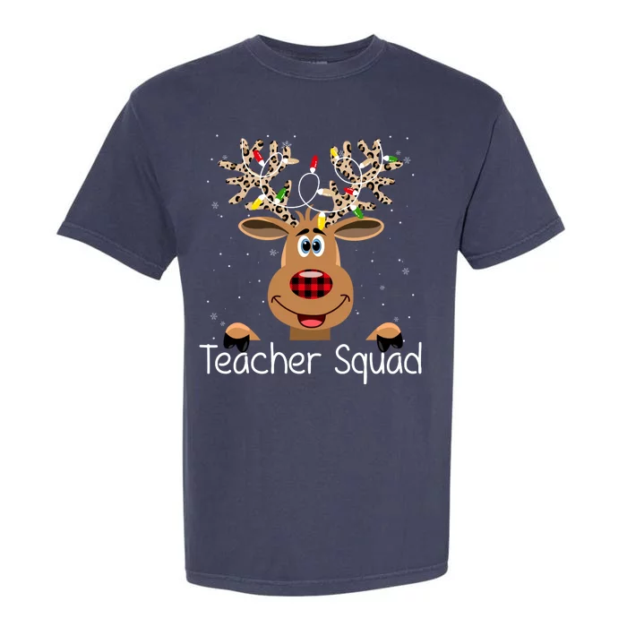 Teacher Squad Reindeer Christmas Holiday Garment-Dyed Heavyweight T-Shirt