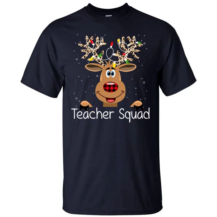 Teacher Squad Reindeer Christmas Holiday Tall T-Shirt