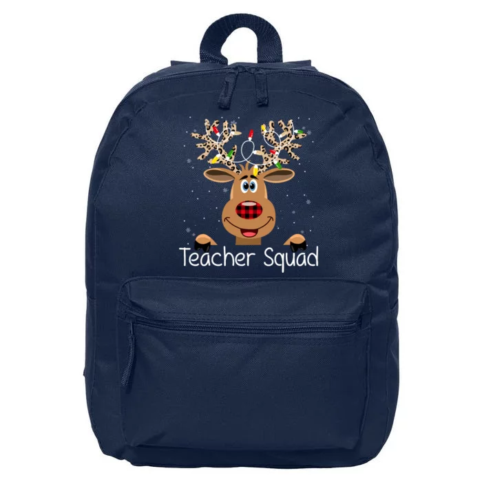 Teacher Squad Reindeer Christmas Holiday 16 in Basic Backpack