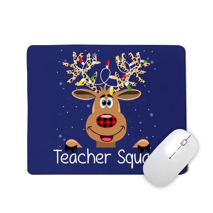 Teacher Squad Reindeer Christmas Holiday Mousepad