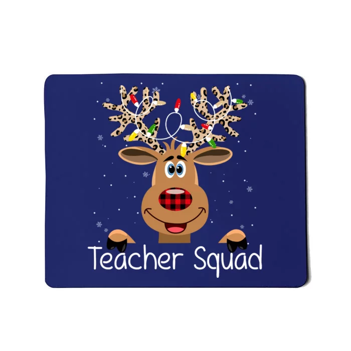 Teacher Squad Reindeer Christmas Holiday Mousepad