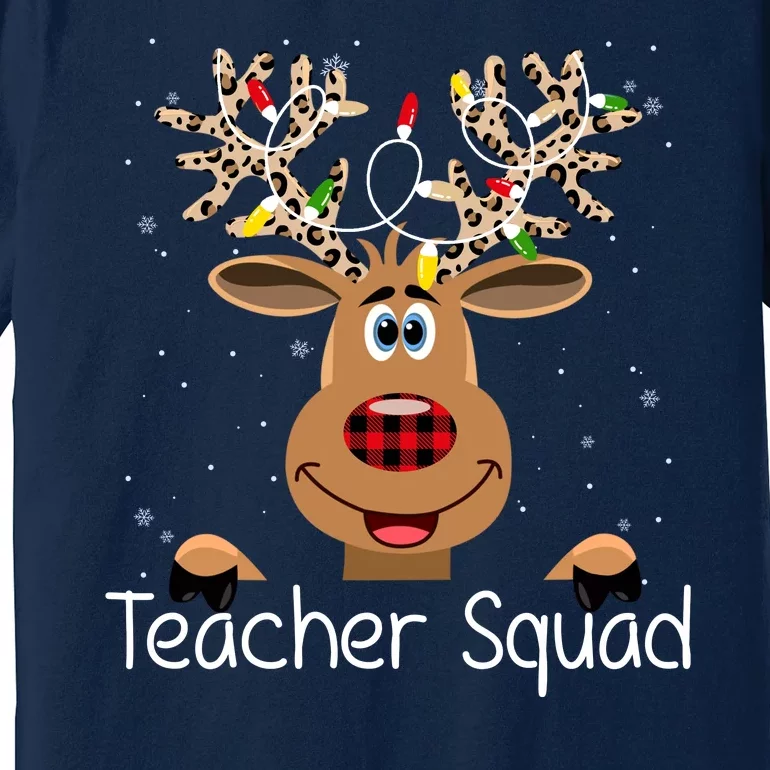 Teacher Squad Reindeer Christmas Holiday Premium T-Shirt