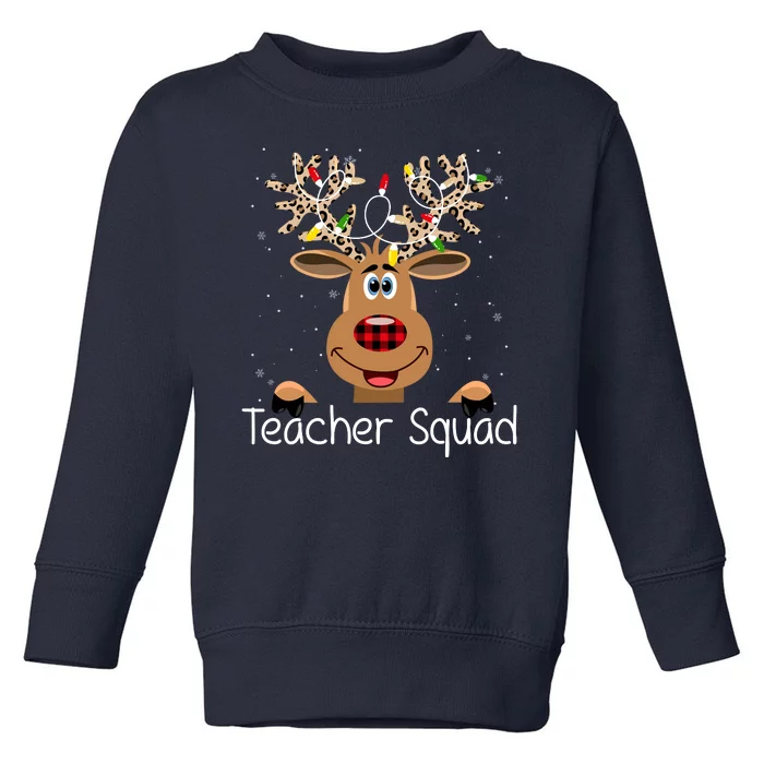 Teacher Squad Reindeer Christmas Holiday Toddler Sweatshirt