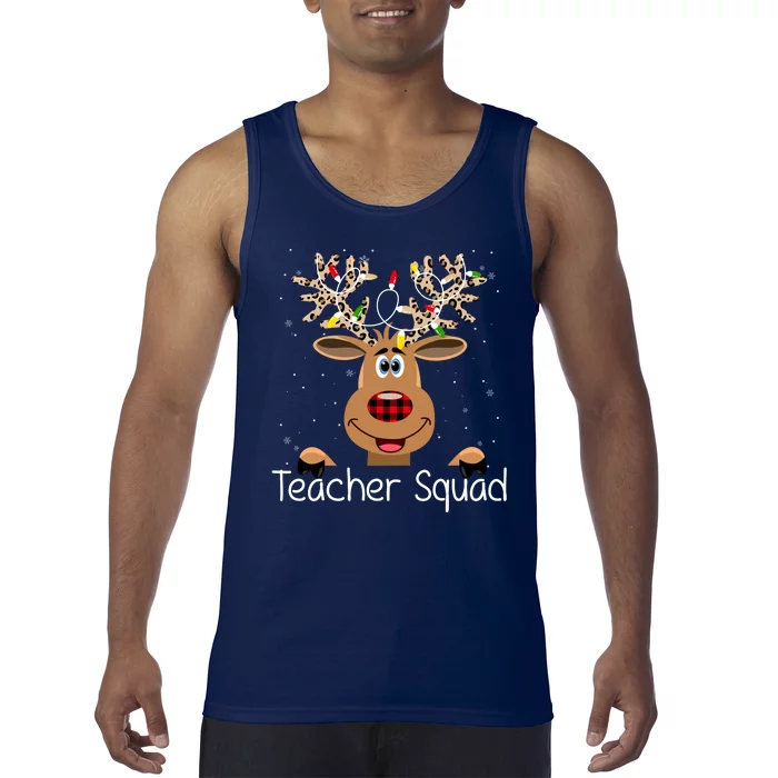 Teacher Squad Reindeer Christmas Holiday Tank Top