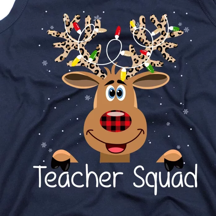 Teacher Squad Reindeer Christmas Holiday Tank Top