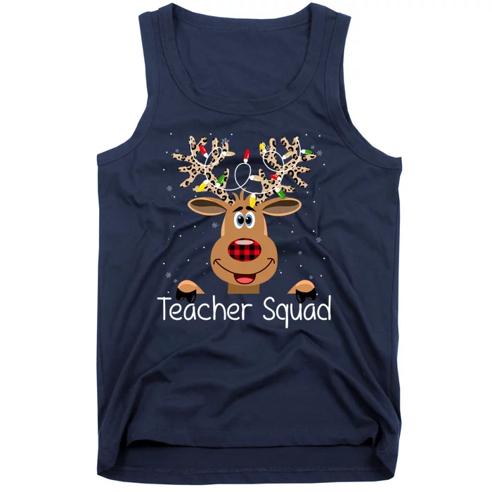 Teacher Squad Reindeer Christmas Holiday Tank Top