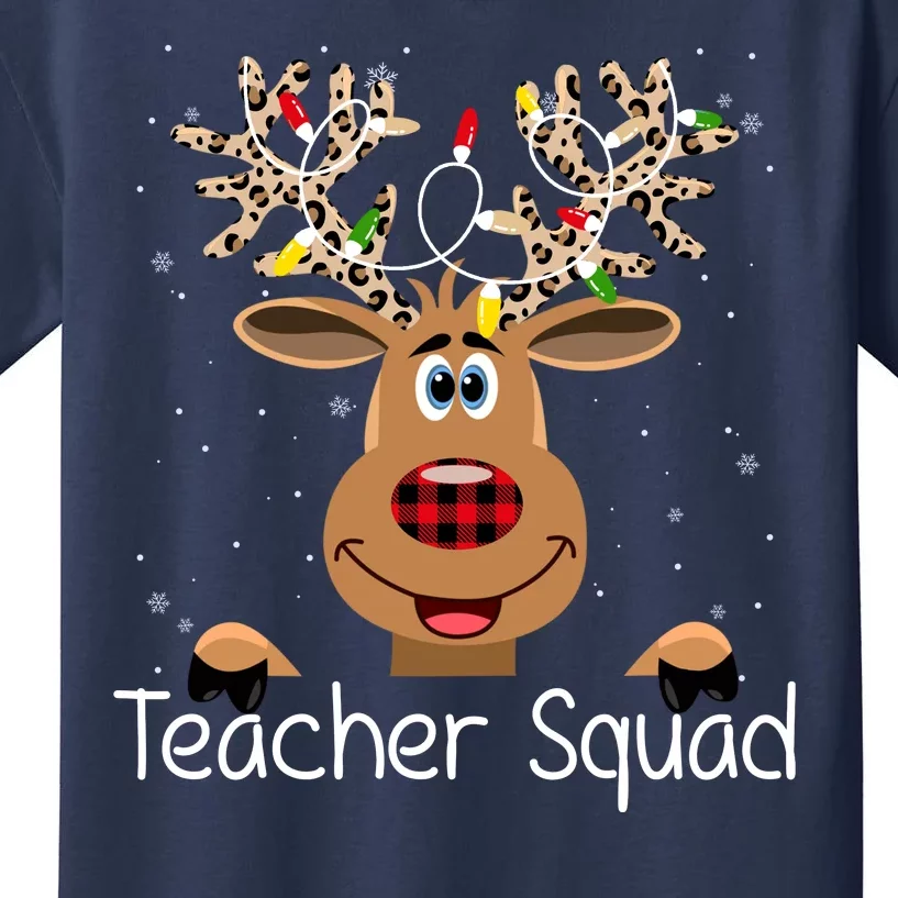 Teacher Squad Reindeer Christmas Holiday Kids T-Shirt