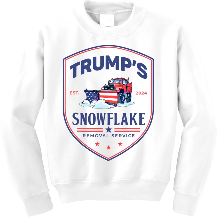 TrumpS Snowflake Removal Service Funny Donald Trump 2024 Kids Sweatshirt