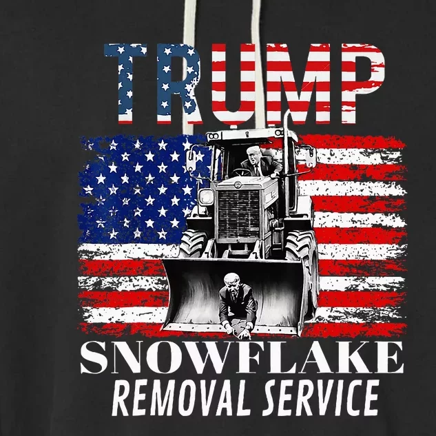 Trump Snowflake Removal Service Funny Donald Trump 2024 Garment-Dyed Fleece Hoodie