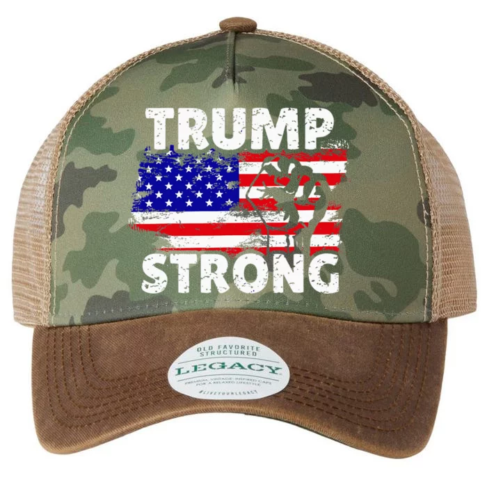 Trump Strong Rally Trump 2024 Legacy Tie Dye Trucker Hat