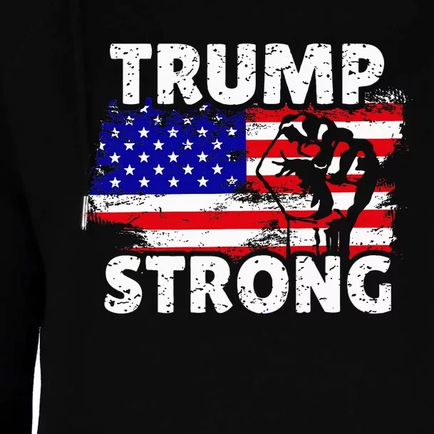 Trump Strong Rally Trump 2024 Womens Funnel Neck Pullover Hood