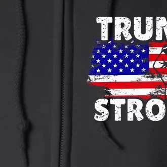 Trump Strong Rally Trump 2024 Full Zip Hoodie