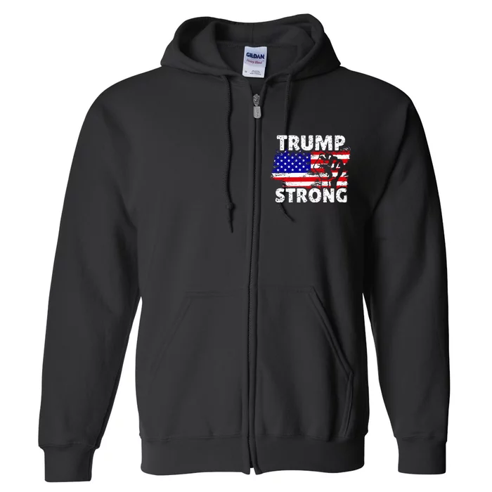 Trump Strong Rally Trump 2024 Full Zip Hoodie