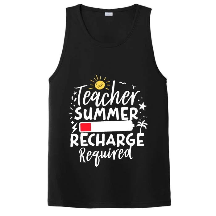 Teacher Summer Recharge Required Battery Teacher Break Performance Tank