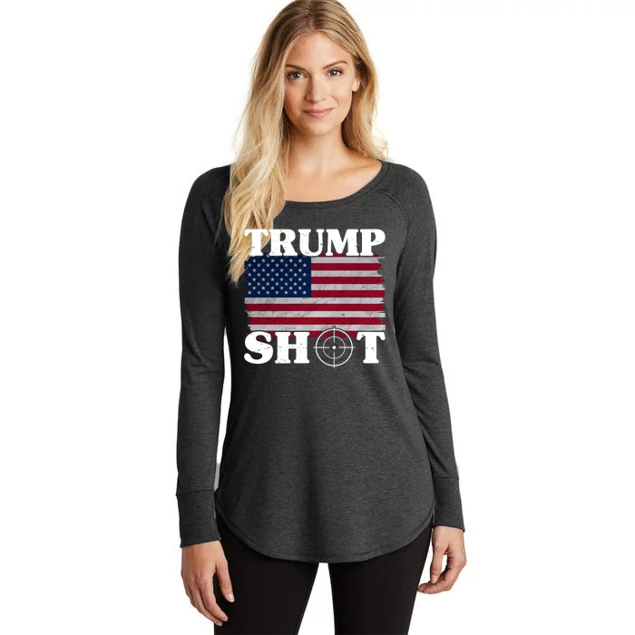 Trump Shot Rally Failed Shots Fired Assassination Women's Perfect Tri Tunic Long Sleeve Shirt