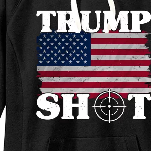 Trump Shot Rally Failed Shots Fired Assassination Women's Fleece Hoodie