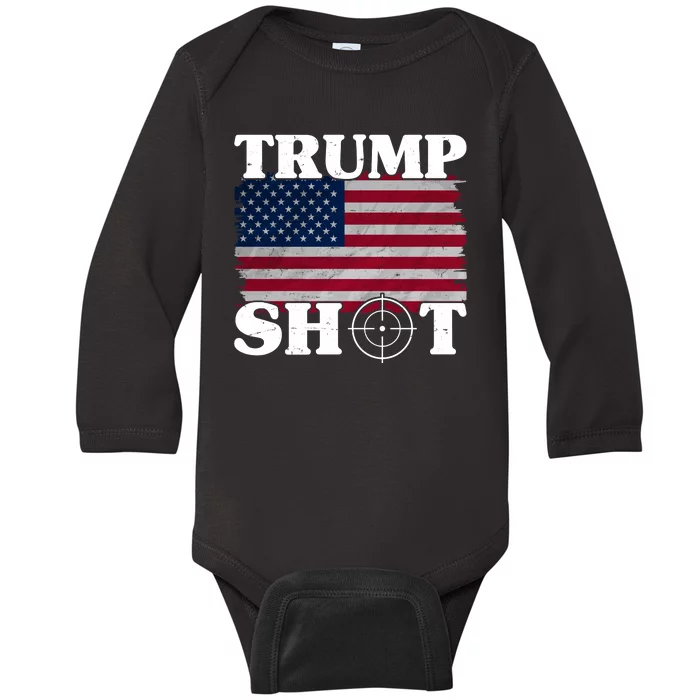 Trump Shot Rally Failed Shots Fired Assassination Baby Long Sleeve Bodysuit