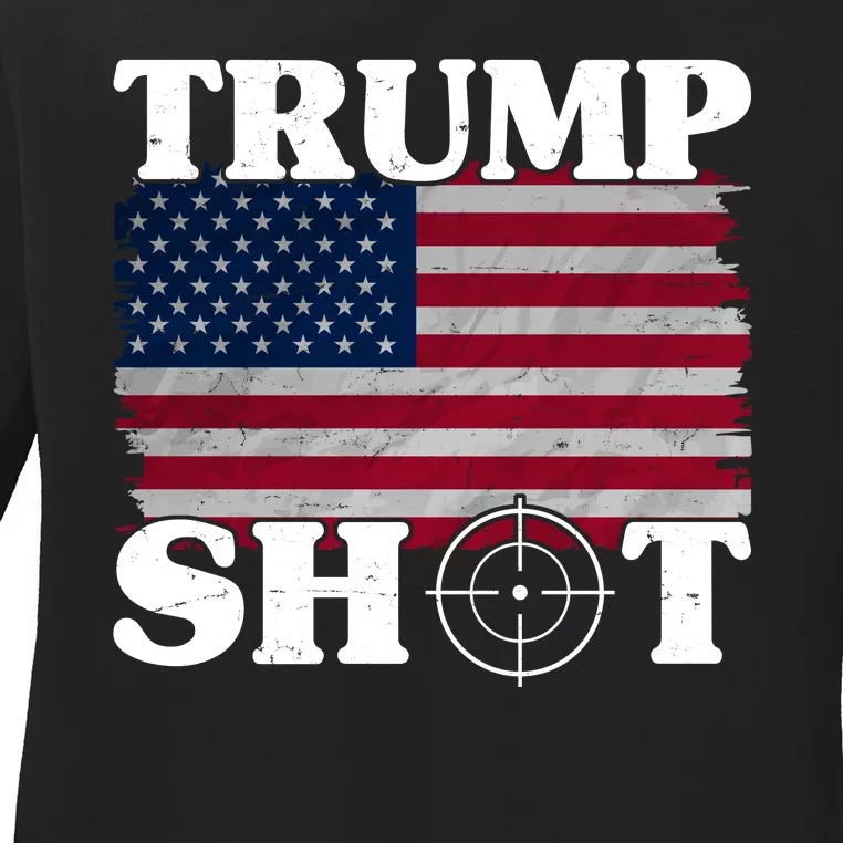 Trump Shot Rally Failed Shots Fired Assassination Ladies Long Sleeve Shirt