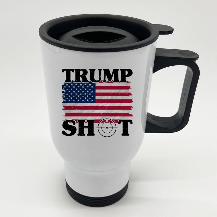 Trump Shot Rally Failed Shots Fired Assassination Front & Back Stainless Steel Travel Mug