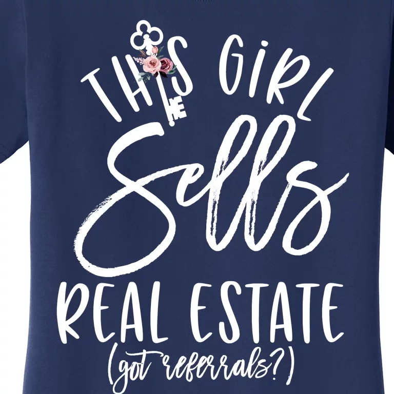 This Sells Real Estate Floral House Key Sweatshirt Women's T-Shirt