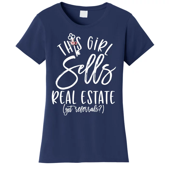 This Sells Real Estate Floral House Key Sweatshirt Women's T-Shirt