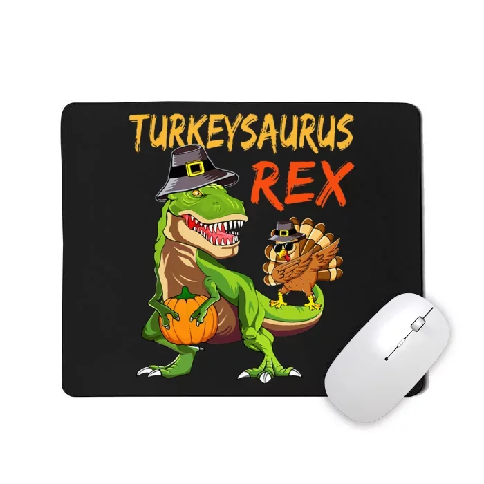 Turkey Saurus Rex Dab Turkey Dinosaur Thanksgiving Mousepad