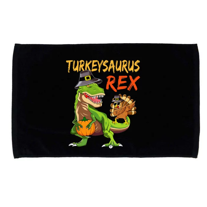 Turkey Saurus Rex Dab Turkey Dinosaur Thanksgiving Microfiber Hand Towel