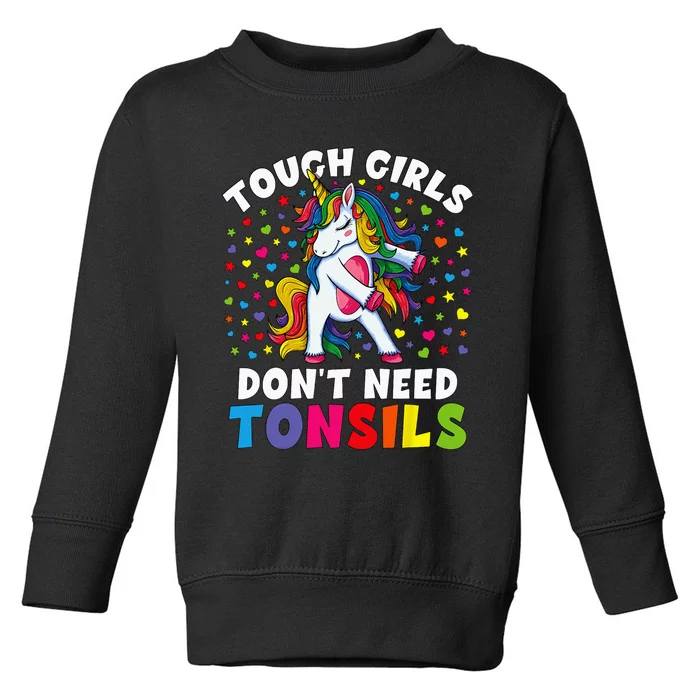 Tonsil Surgery Recovery Gift Unicorn Tonsil Removal Toddler Sweatshirt