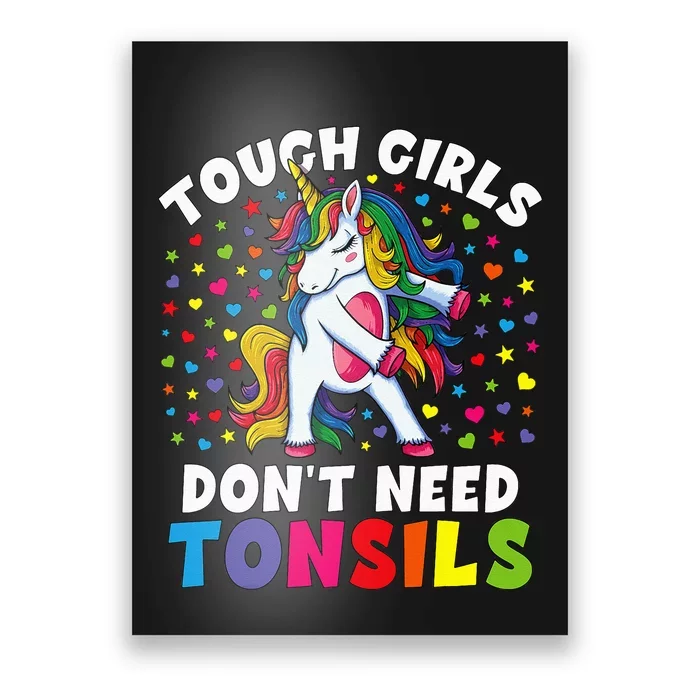 Tonsil Surgery Recovery Gift Unicorn Tonsil Removal Poster