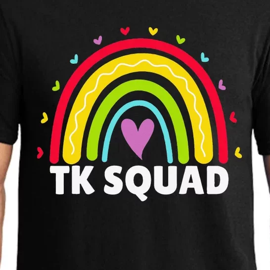 TK Squad Rainbow Transitional Kindergarten Teacher Cute TK Pajama Set