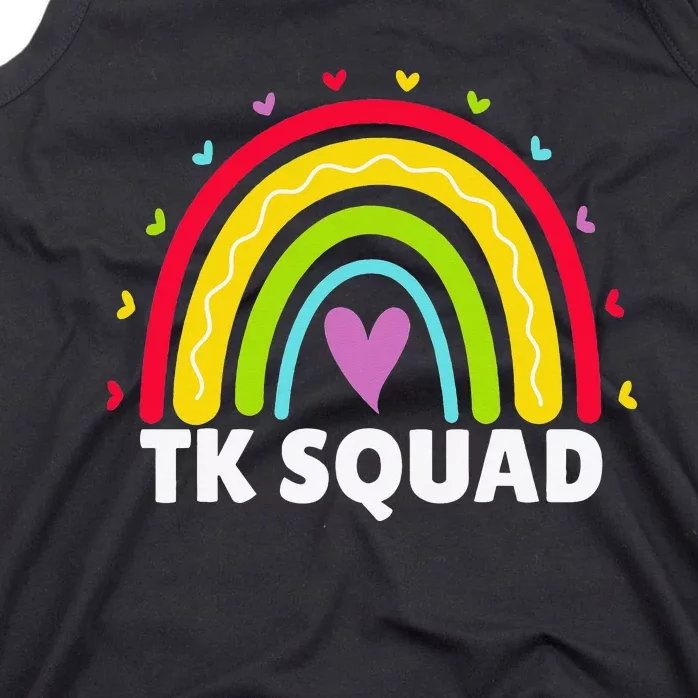 TK Squad Rainbow Transitional Kindergarten Teacher Cute TK Tank Top