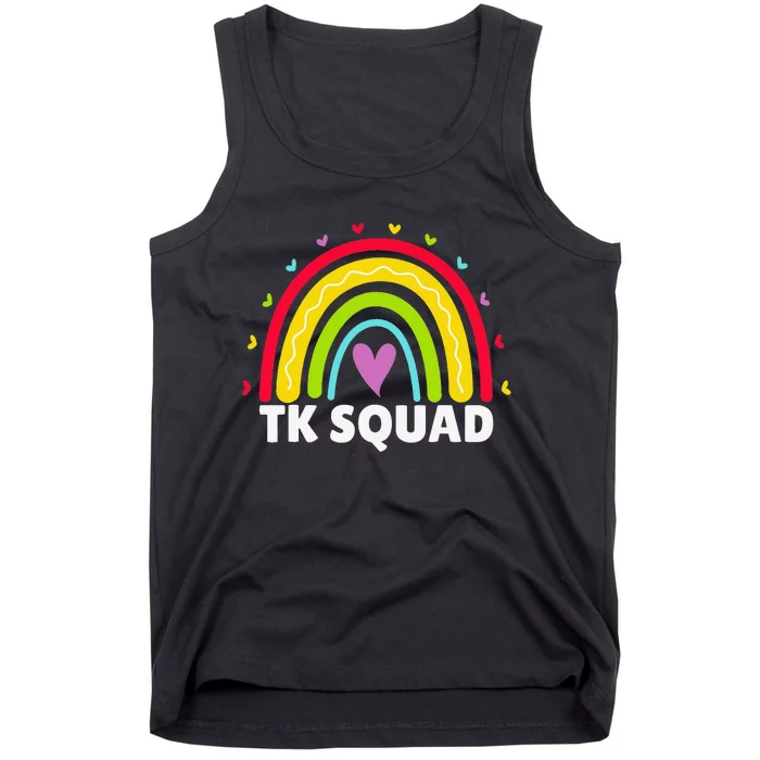 TK Squad Rainbow Transitional Kindergarten Teacher Cute TK Tank Top