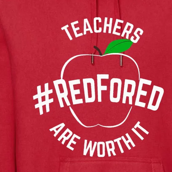 Teacher Support Red for Ed Premium Hoodie