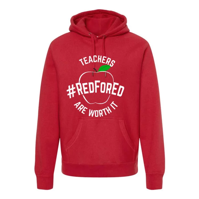 Teacher Support Red for Ed Premium Hoodie