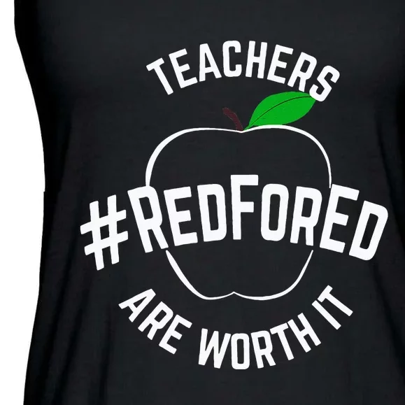 Teacher Support Red for Ed Ladies Essential Flowy Tank