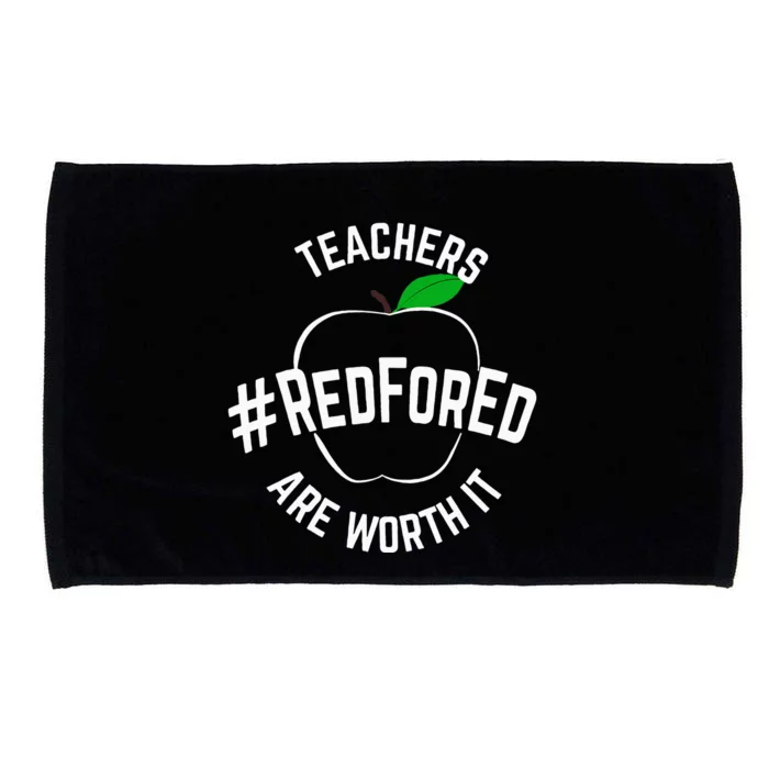 Teacher Support Red for Ed Microfiber Hand Towel